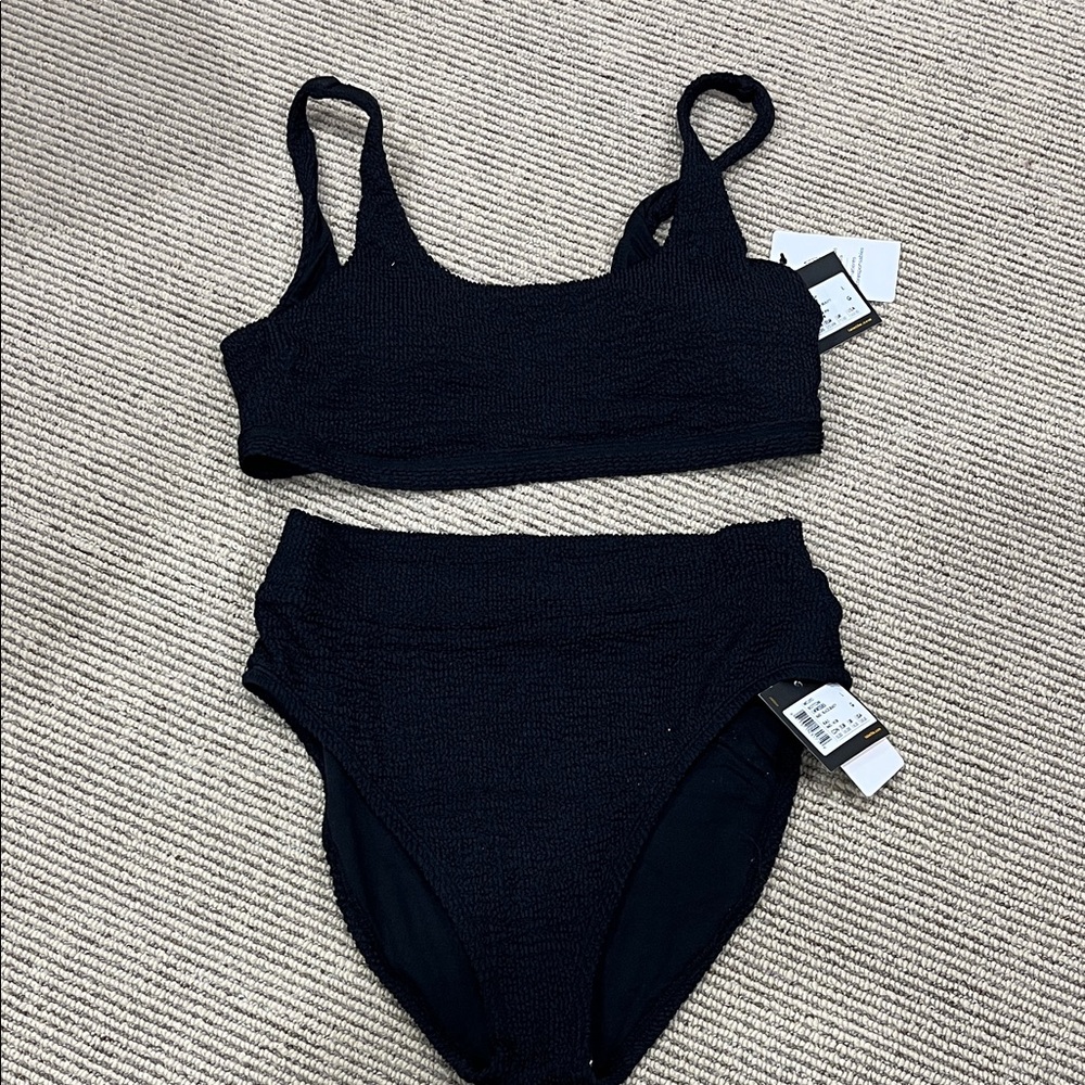 Lole Black Textured Bikini Set